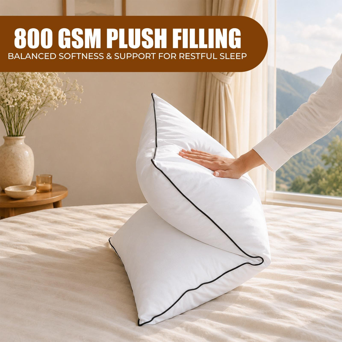 Hotel Filled Pillow Pack of 2