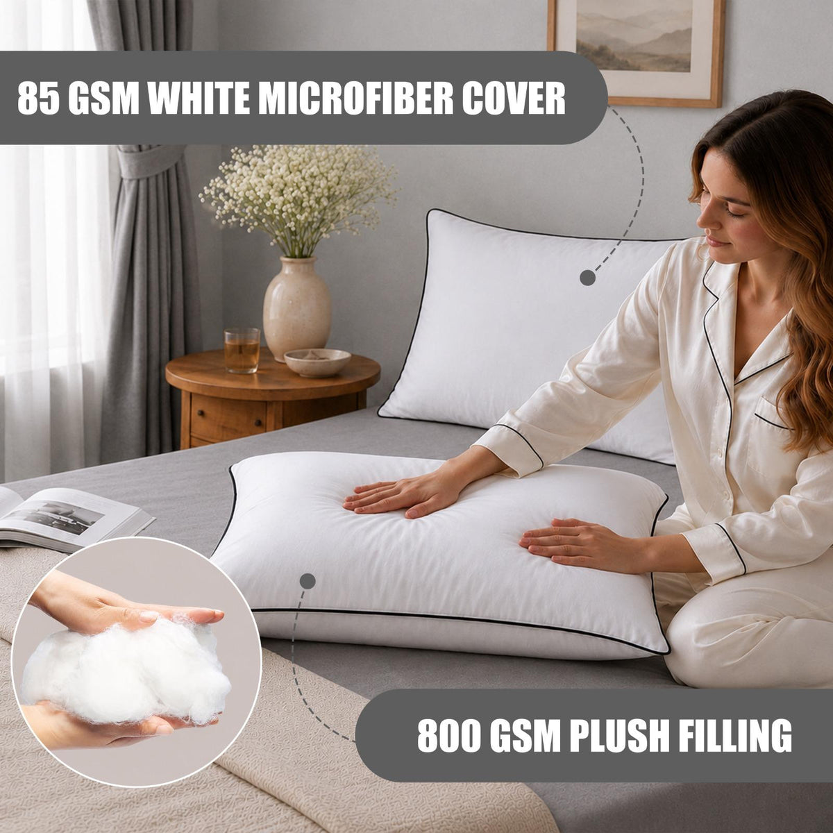 Hotel Filled Pillow Pack of 2